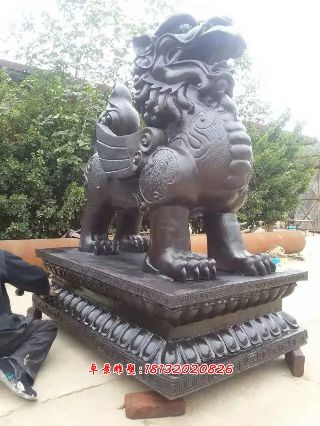 铜麒麟雕塑,企业门口麒麟铜雕