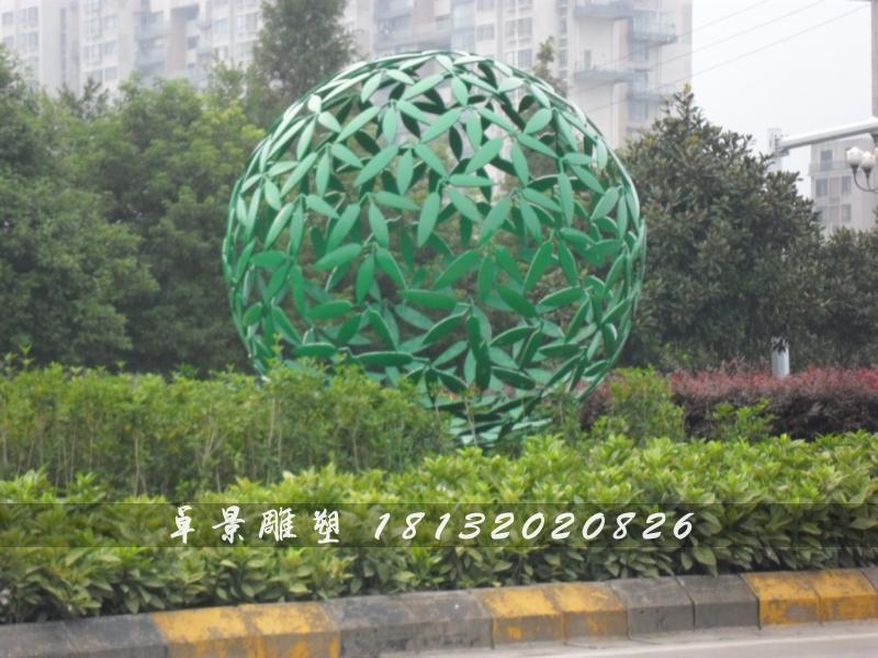 不锈钢球形雕塑，不锈钢抽象球雕塑 (2)