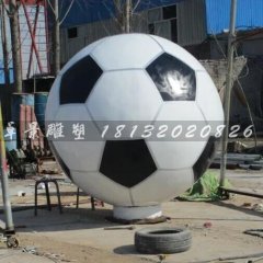 不锈钢足球，学校广场足球雕塑