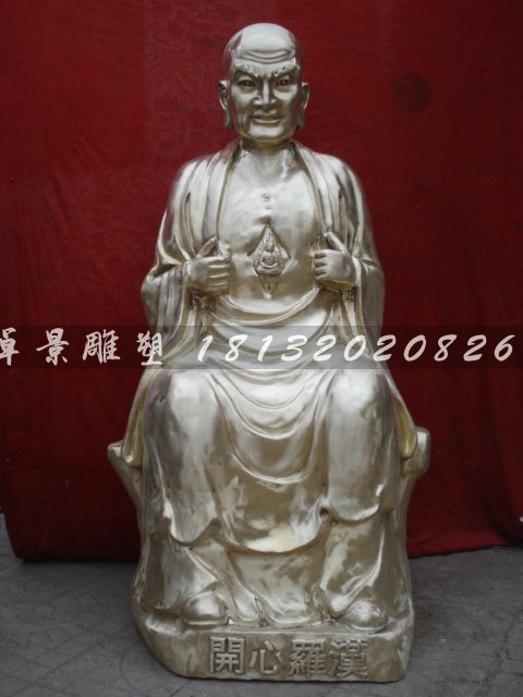 十八罗汉铜雕，铸铜十八罗汉雕塑 (6)