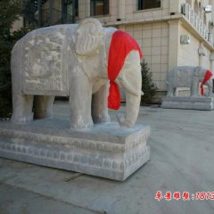大象石雕，仿古大象石雕