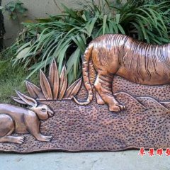 动物铜浮雕，锻铜动物浮雕