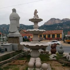 喷泉石雕，三层石喷泉