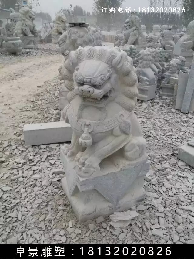 北京狮石雕，仿古北京狮雕塑 (4)