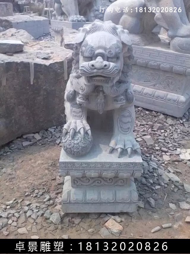 北京狮石雕，仿古北京狮雕塑 (3)