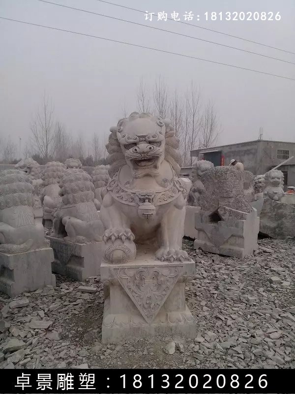 北京狮石雕，仿古北京狮雕塑 (6)