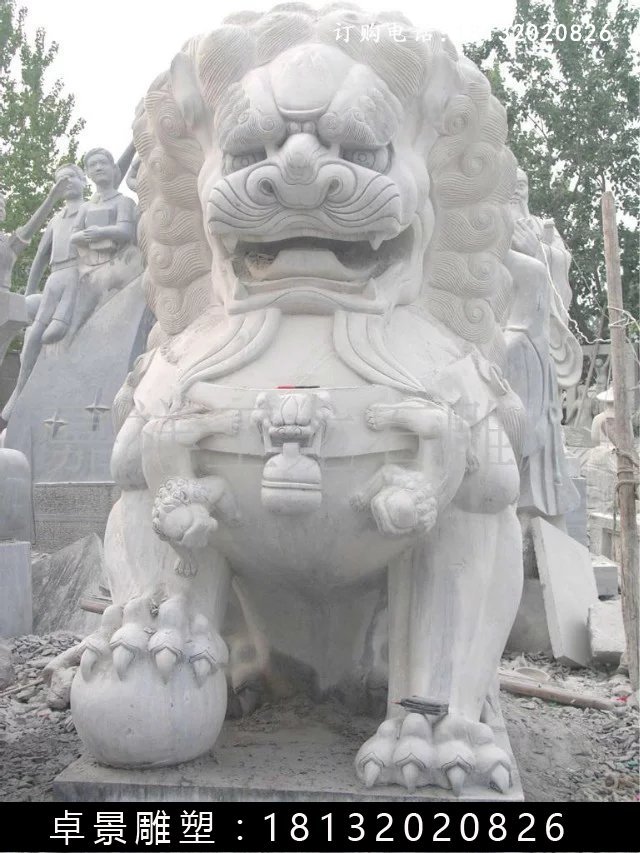 北京狮石雕，汉白玉狮子雕塑