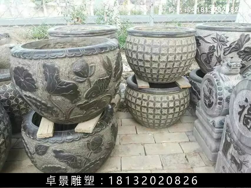 石水缸，仿古石水缸 (2)