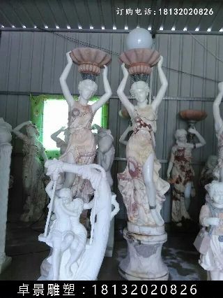 西方美女石灯,美女雕塑