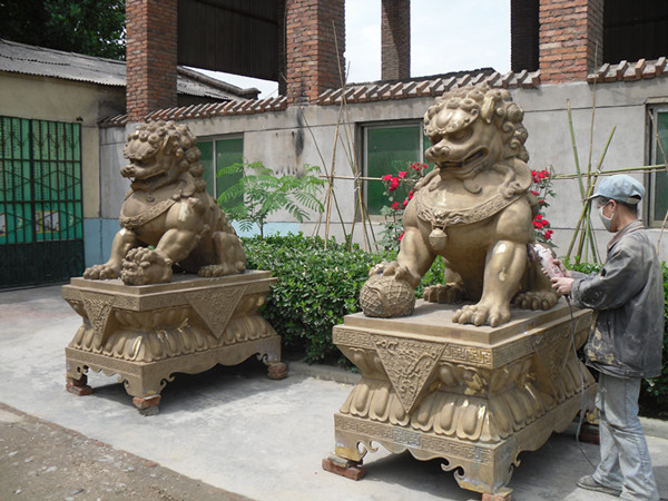 北京狮铜雕，狮子铜雕，铸铜狮子雕塑