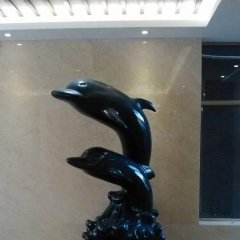 海豚铜雕，动物铜雕
