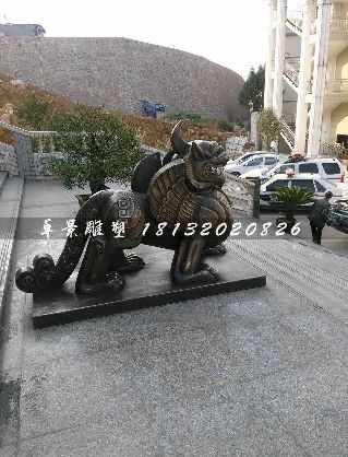 独角兽铜雕,法院独角兽雕塑
