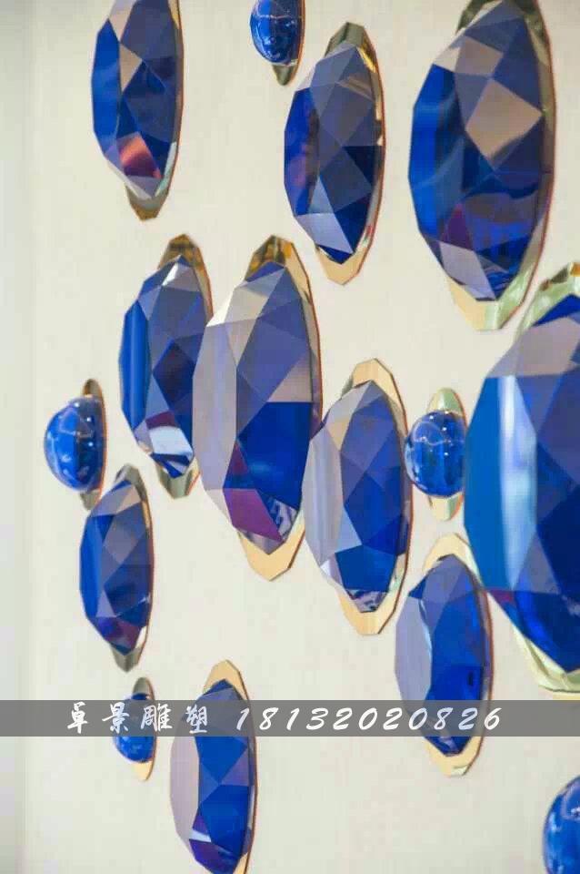 玻璃钢蓝宝石，仿真蓝宝石雕塑
