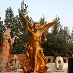 和平女神铜雕，铸铜和平女神雕塑
