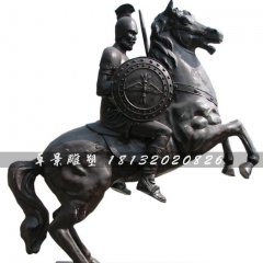 西方古典战士铜雕，广场古典人物雕塑