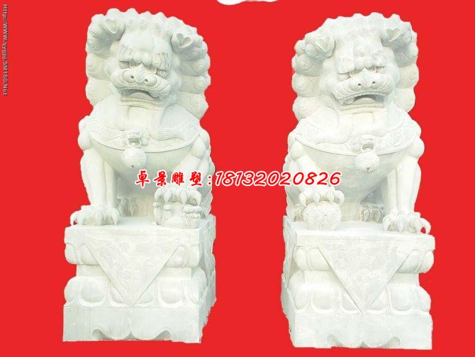狮子石雕，汉白玉北京狮石雕