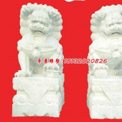 狮子石雕，汉白玉北京狮石雕