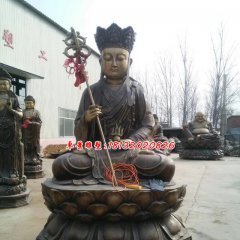地藏王菩萨铜雕，铸铜地藏王雕塑