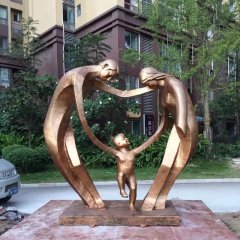 幸福之家铜雕，公园幸福之家铜雕