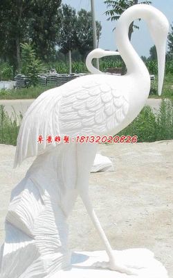 汉白玉仙鹤,石雕仙鹤