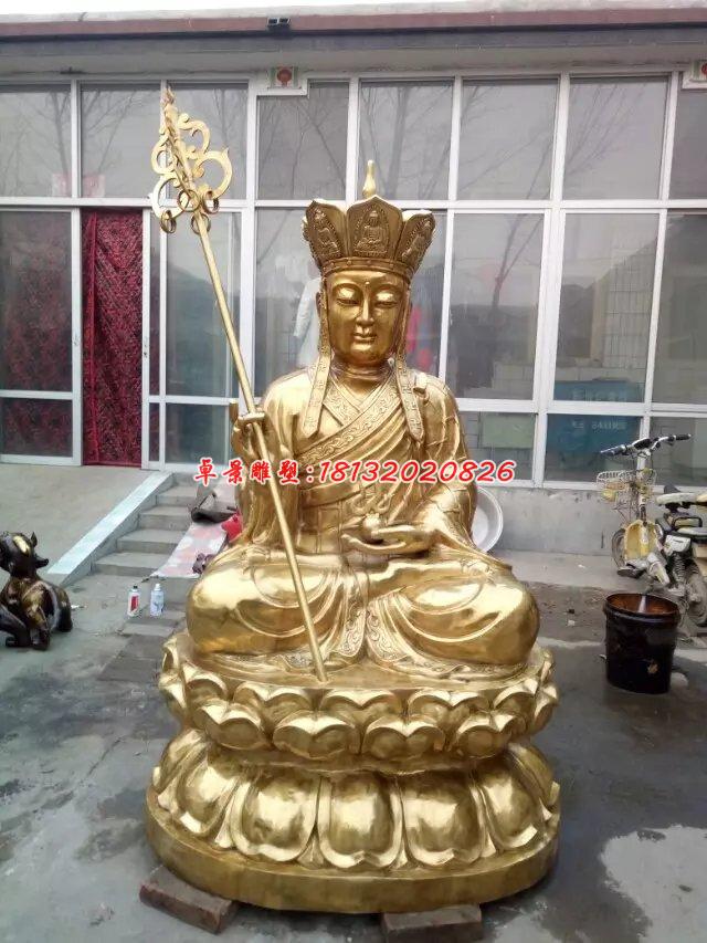 地藏王菩萨铜雕，铸铜地藏王菩萨雕塑 (2)