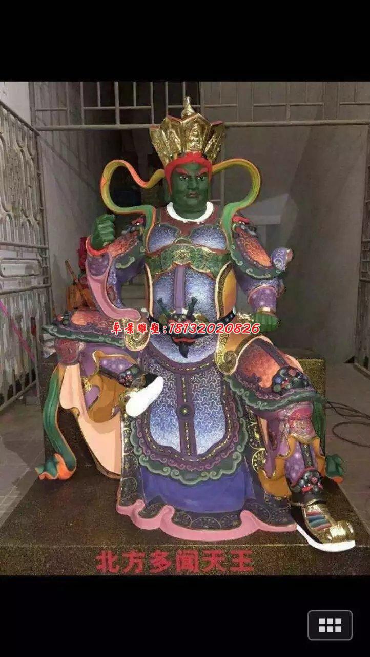 玻璃钢四大天王雕塑,玻璃钢彩绘神仙雕塑 (2)