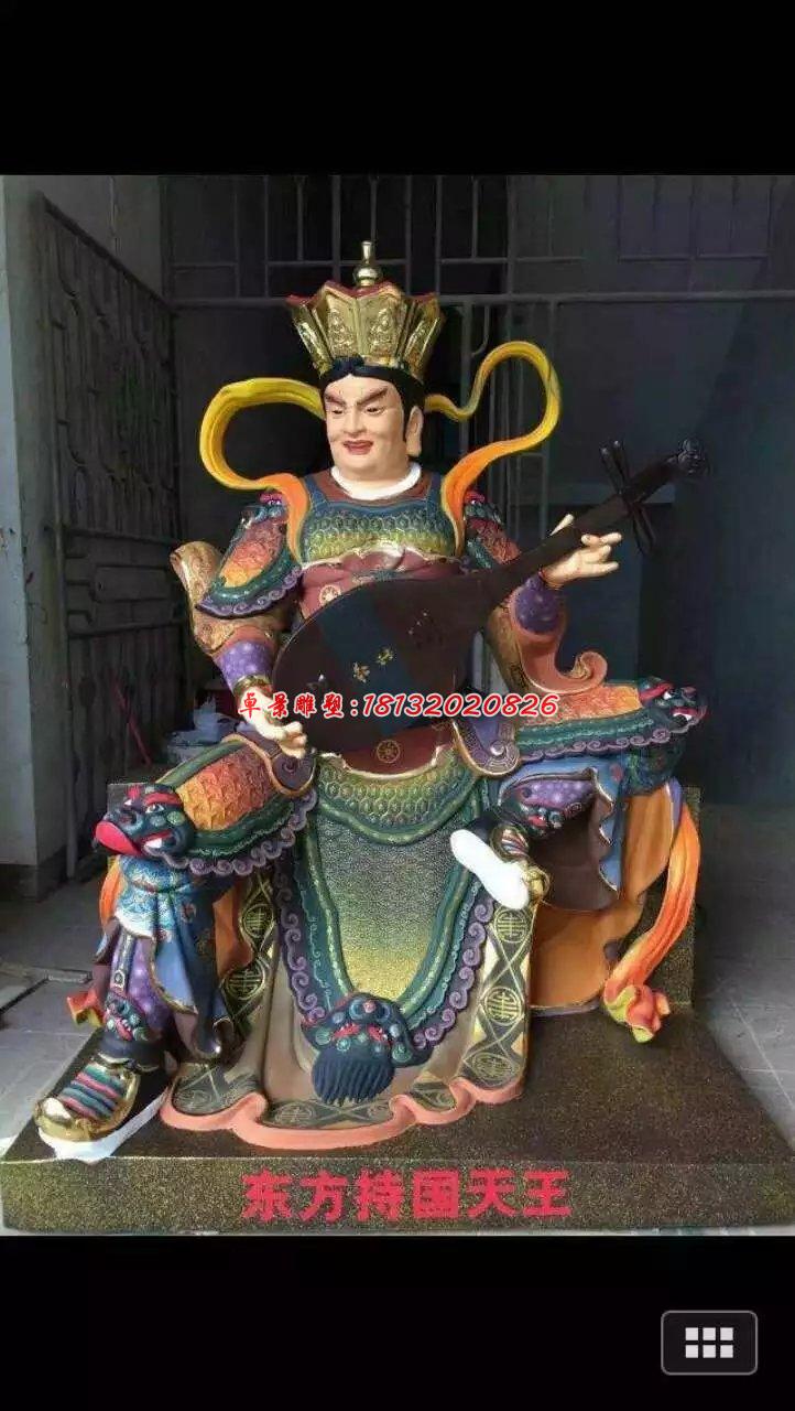 玻璃钢四大天王雕塑,玻璃钢彩绘神仙雕塑 (4)