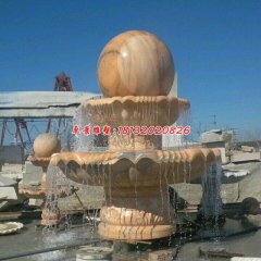 石雕风水球，公园喷泉景观雕塑
