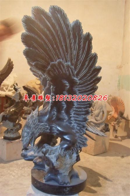 老鹰石雕，大展宏图石雕 (2)