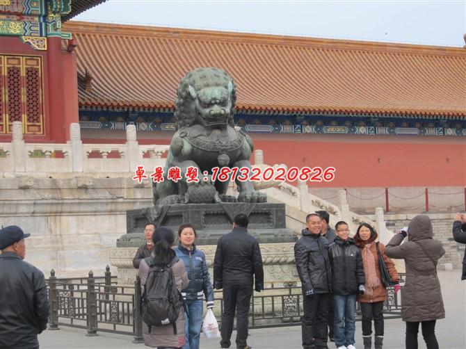 北京狮铜雕，青铜狮子雕塑
