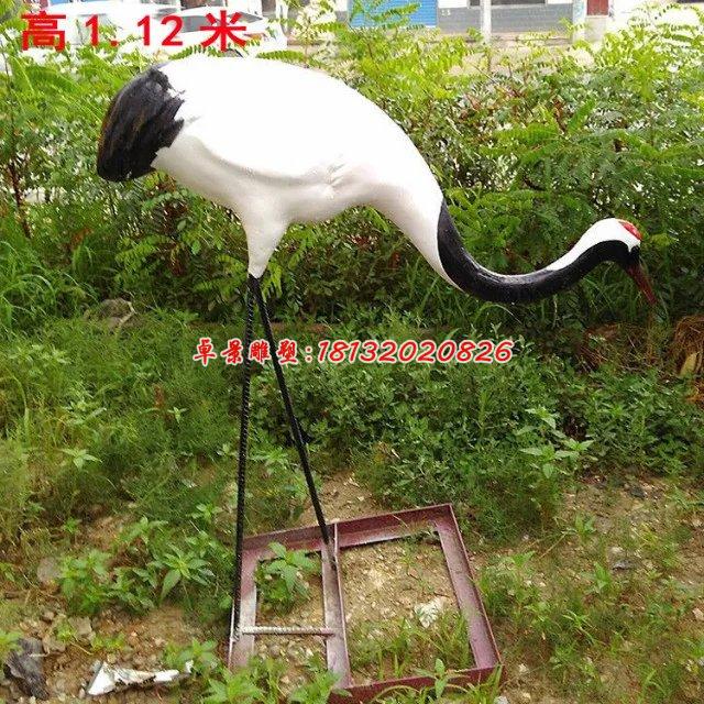 玻璃钢丹顶鹤雕塑，玻璃钢仙鹤雕塑 (2)