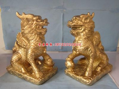麒麟铜雕,铸铜麒麟雕塑,神兽铜雕