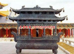 佛光普照铜雕香炉,寺庙香炉雕塑