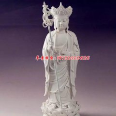 汉白玉佛像雕塑，地藏王菩萨石雕