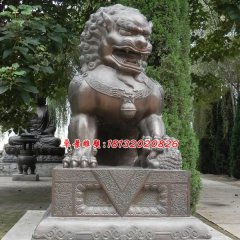 铜雕北京狮，看门狮子雕塑