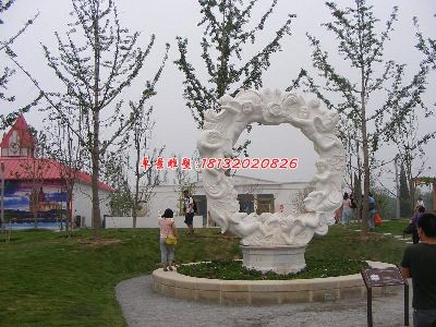 西方小孩石雕,汉白玉景观石雕