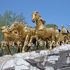 铜马雕塑，铸造铜马，马雕塑