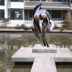 不锈钢抽象艺术雕塑，广场不锈钢雕塑