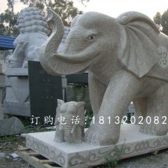 大象石雕，大理石大象雕塑，招财象石雕