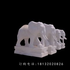 石雕大象，石雕动物雕塑
