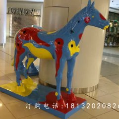 玻璃钢马，商场景观雕塑