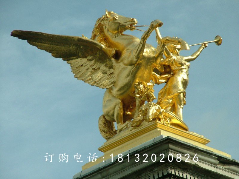 飞马铜雕，铸铜飞马铜雕，广场景观雕塑