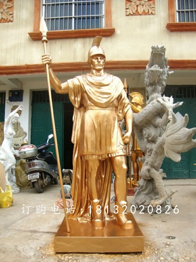 玻璃钢罗马勇士雕塑