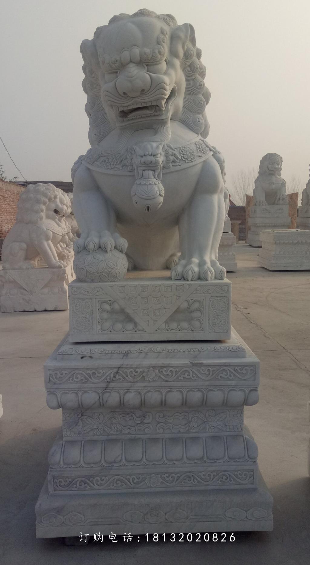 北京狮石雕，大型北京狮石雕