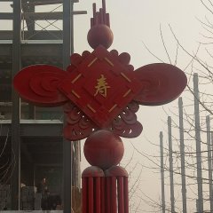 不锈钢中国结雕塑，公园景观不锈钢雕塑