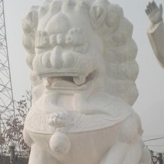 汉白玉狮子雕塑，汉白玉北京狮子