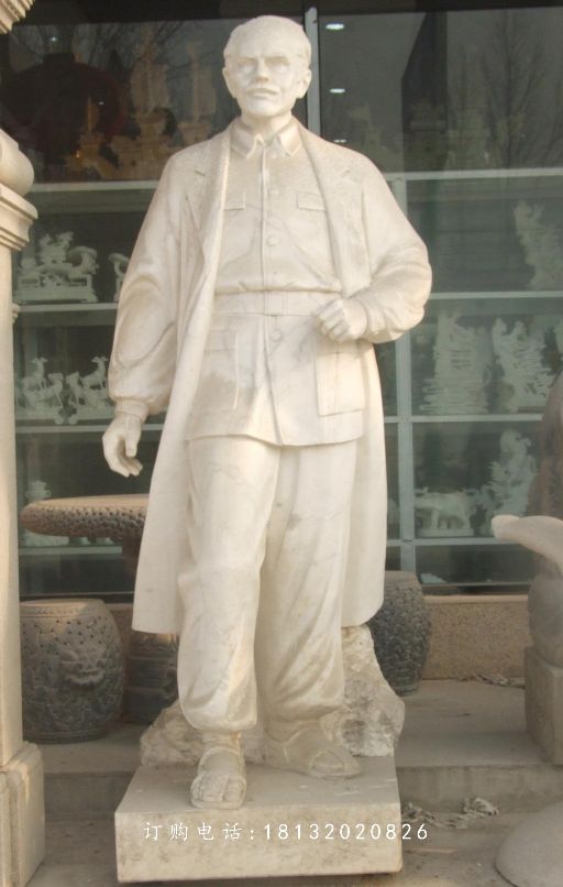 白求恩石雕,大理石医院名人雕塑