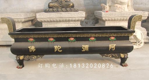 寺庙铜香炉,方形铜香炉