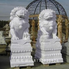 汉白玉狮子石雕，门口狮子雕塑
