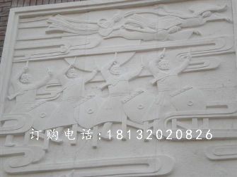 打鼓石浮雕,广场人物景观石浮雕